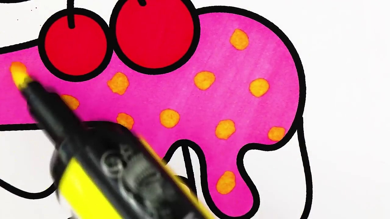 Coloring Book Mug with Heart and Piece of Cake | Drawing and Art Colours for Kids