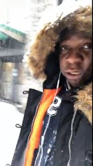 Big Fendi shows us just how much snow the New York streets are covered in