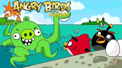 Descargar video: Angry Birds Coloring Pages For Learning Colors - Angry Birds Seasons and Space Coloring Book