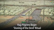 Hajj Pilgrims Begin Stoning of the Devil Ritual