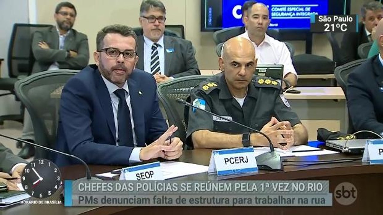 Chefes das polícias Militar e Civil do Rio se reúnem pela primeira vez