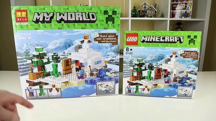 КИТАЙСКИЙ МАЙНКРАФТ? (Аналог LEGO Minecraft 21120 - Снежное убежище/укрытие)