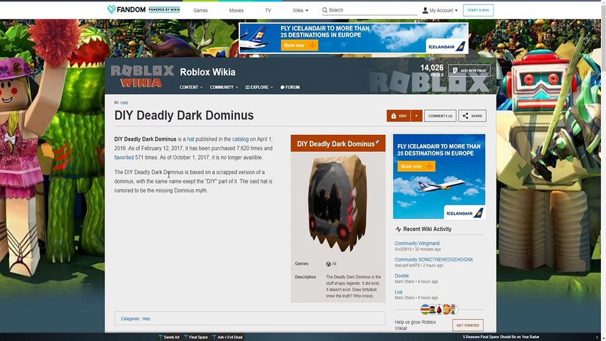 Roblox Diy Deadly Dark Dominus