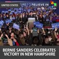 Bernie Sanders Celebrates Victory in New Hampshire Primary