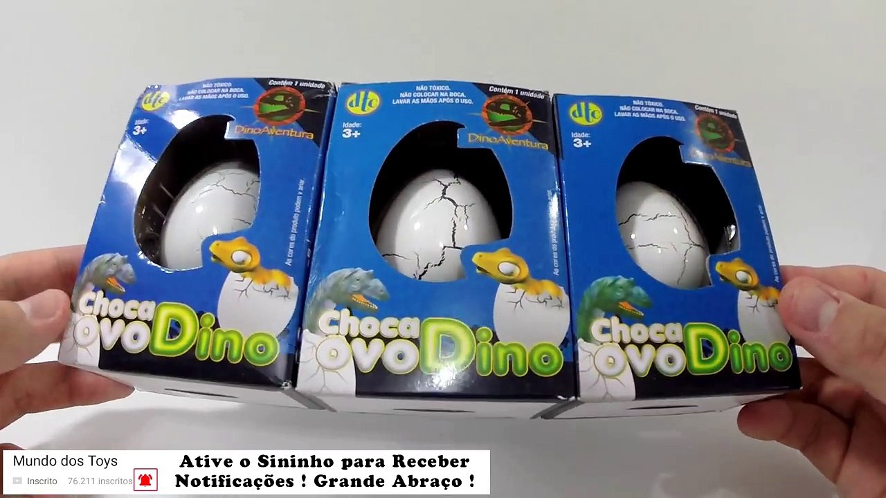 Ovos Surpresas Choca Ovo Dino com Brinquedos da DTC Toys DinoAventura