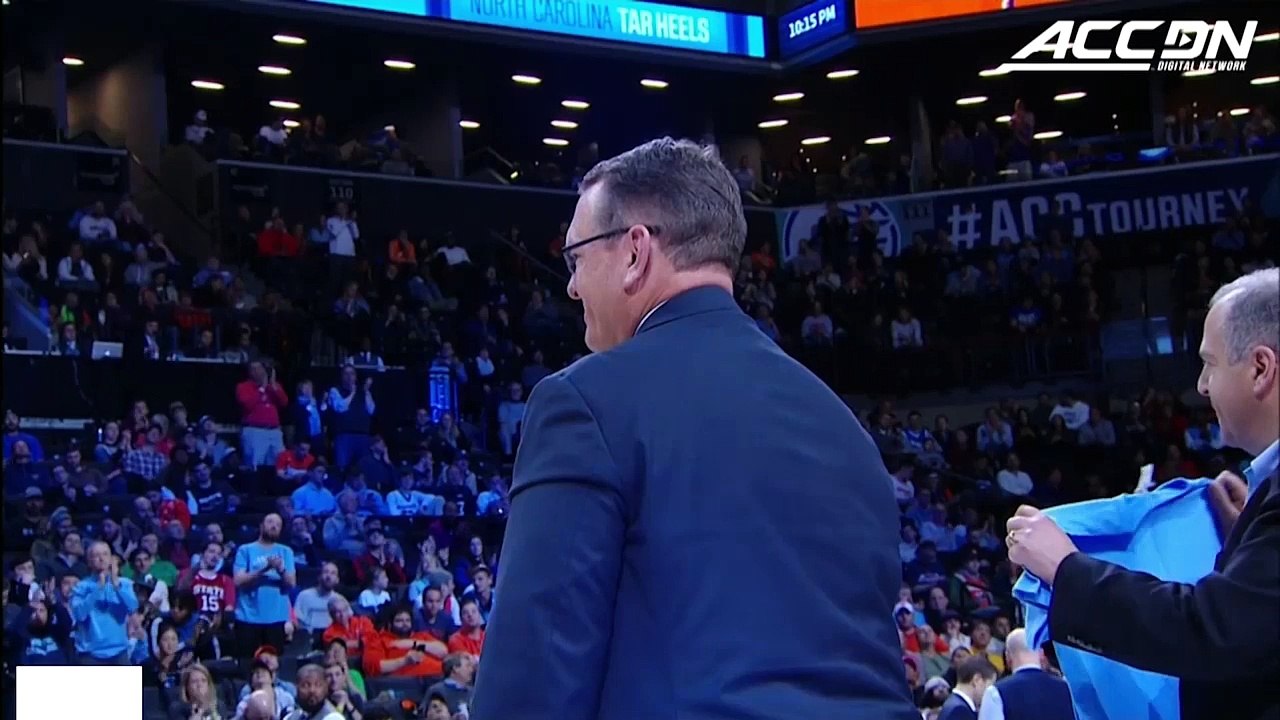 Wes Durham Accepts Award For Late Father "Voice of the Tar Heels" Woody Durham