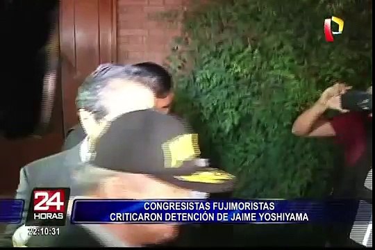Reacciones de congresistas tras detención de fujimorista Jaime Yoshiyama