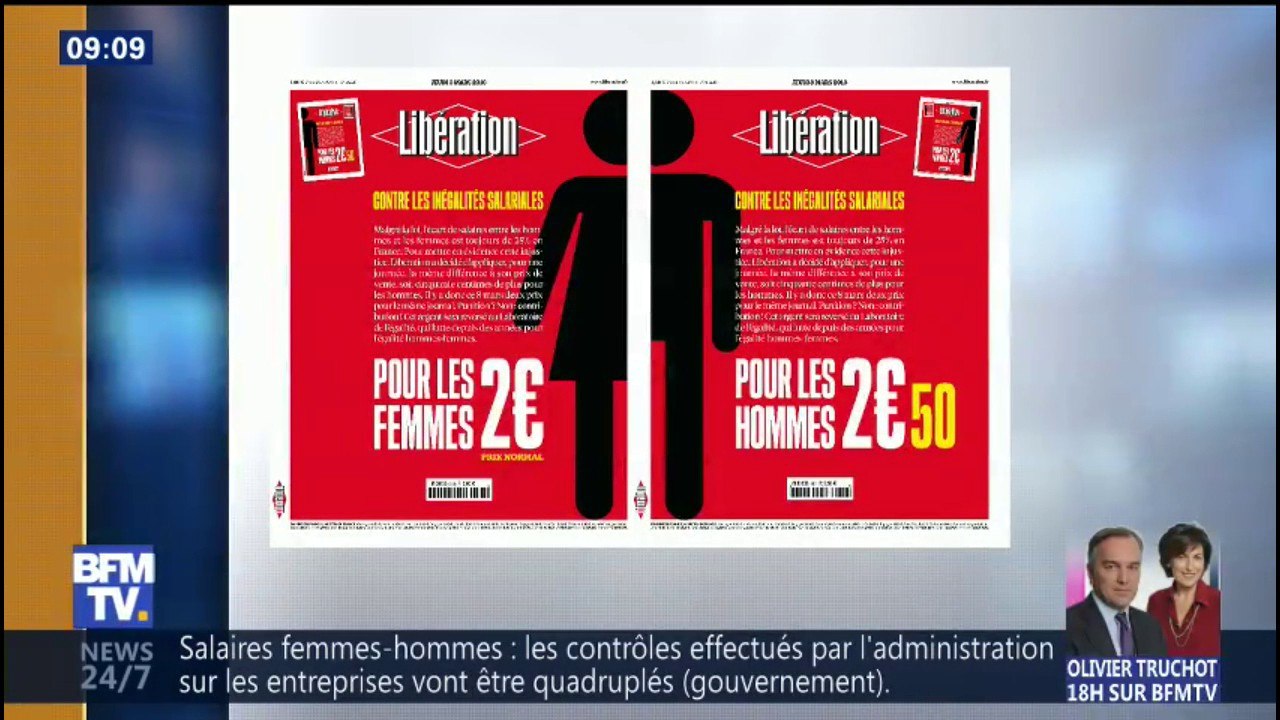 Deux Unes pour Libération ce jeudi: mais pourquoi le journal est-il plus cher pour les hommes?