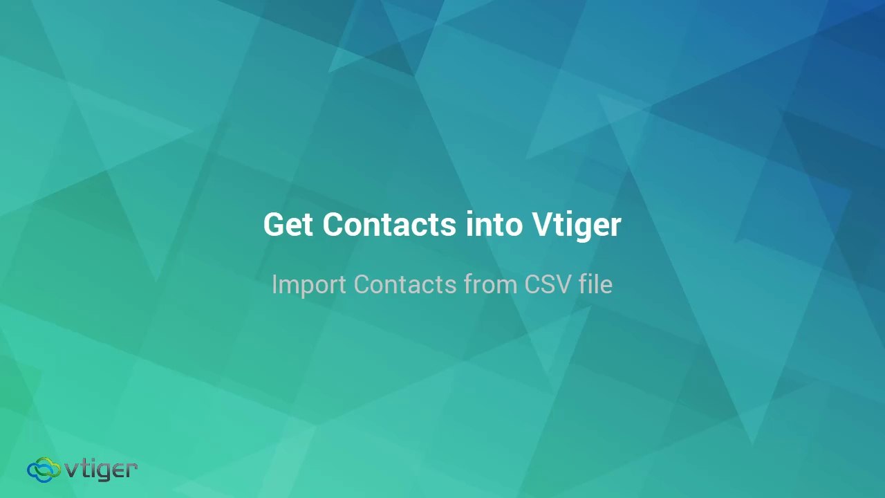 Import contacts from CSV file in Vtiger CRM