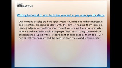 SynapseInteractive Content Writing Services India
