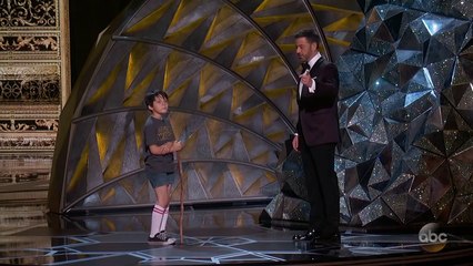Jimmy Kimmel's 9 year old self meets the cast of STAR WARS_ THE LAST JEDI