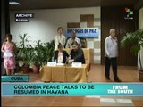 Cuba: Colombia Peace Talks Resume in Havana