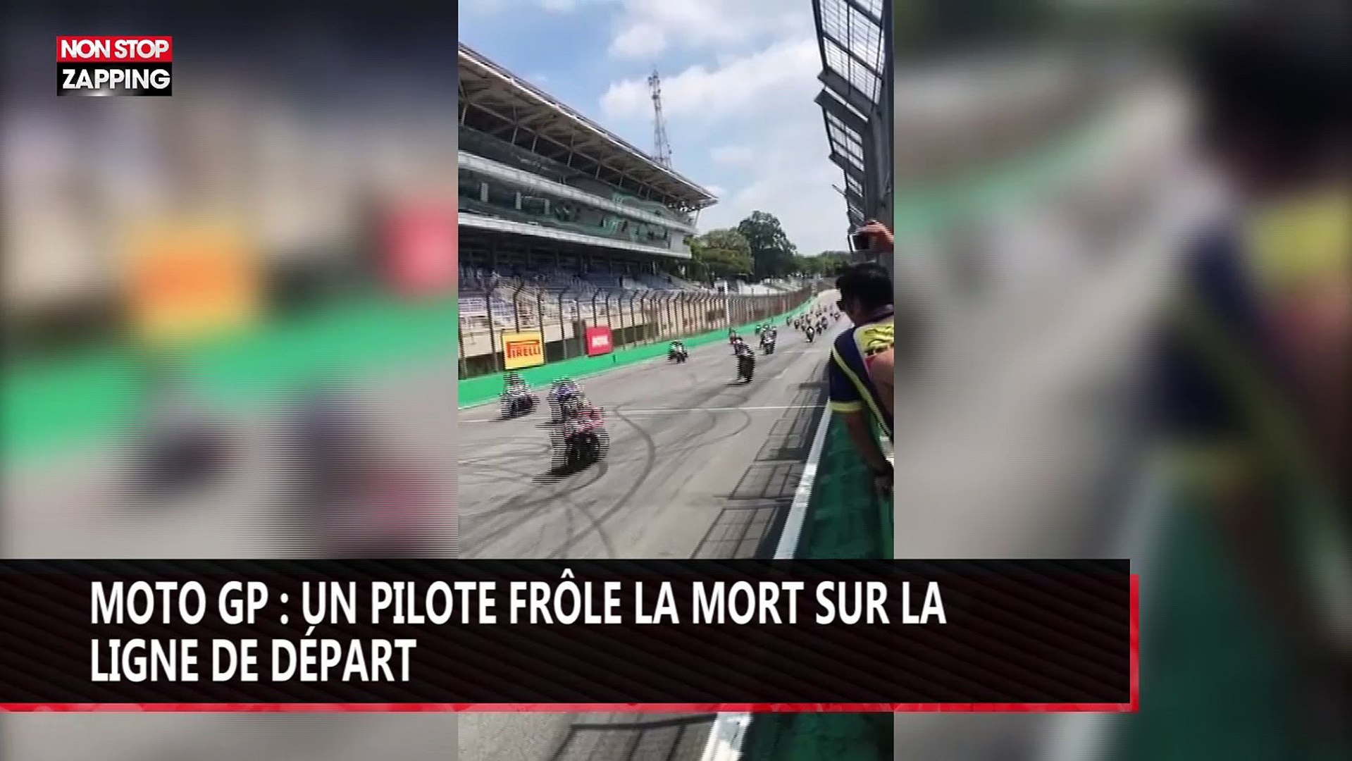 Moto GP : un pilote frôle la mort sur la ligne de départ (vidéo) - Vidéo  Dailymotion