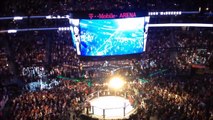 Nate Diaz vs Conor McGregor UFC 202 entrance crowd reions