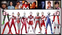 All Ultraman With Host/Human Form 1966-2016 すべてのウルトラマン