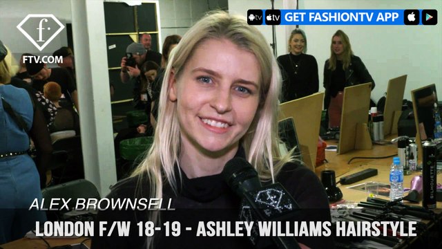 London Fashion Week Fall/Winter 18-19 - Ashley Williams Hairstyle | FashionTV | FTV
