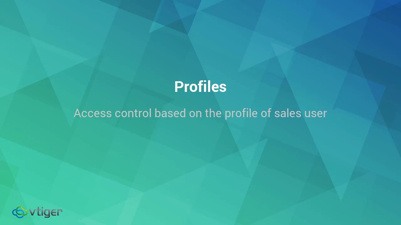 Vtiger CRM - Access control based on profile of a sales user