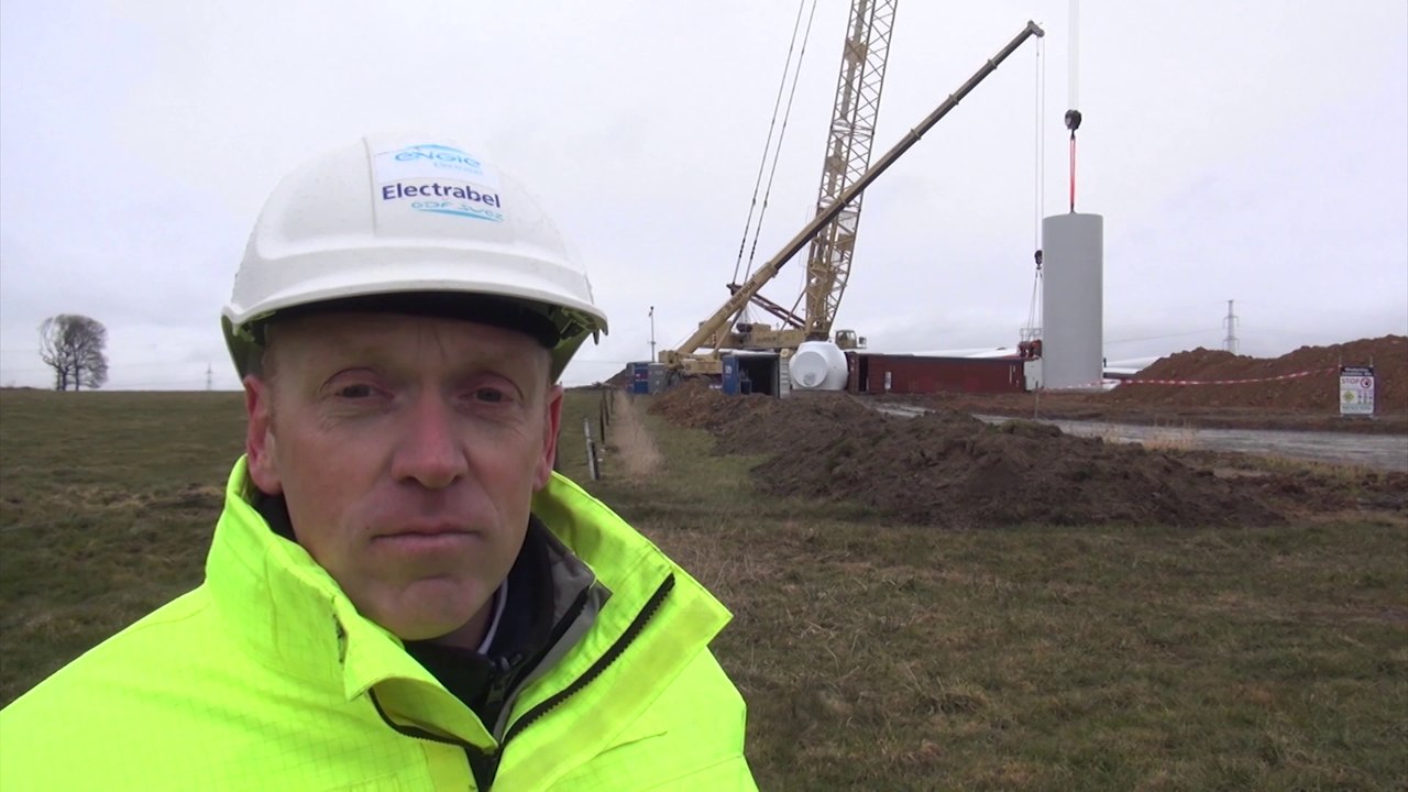 Sur le chantier des éoliennes à Modave