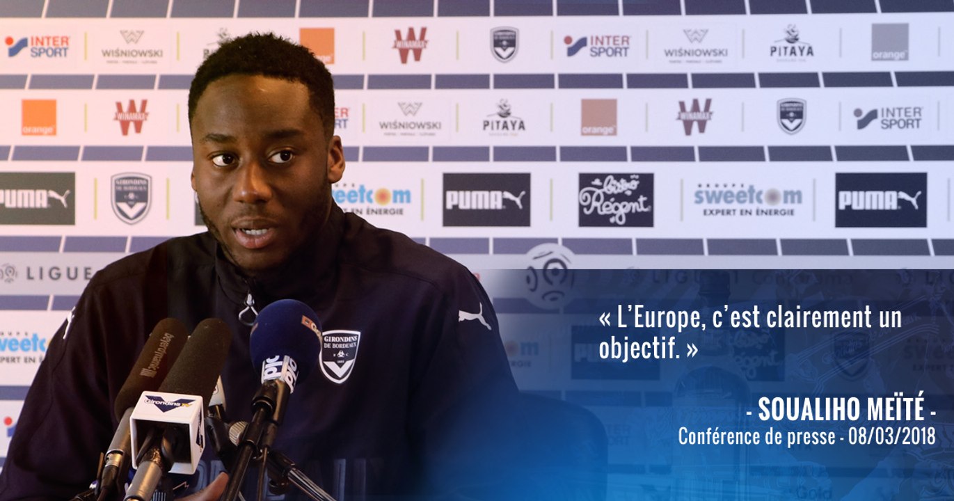 Soualiho Meïté face à la presse avant Bordeaux-Angers