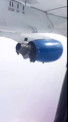 Problème de réacteur d'avion en plein vol