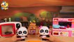 How to Make a Big Hamburger - Baby Panda's Burger Shop - Kids Toys - Toy Story - ToyBus