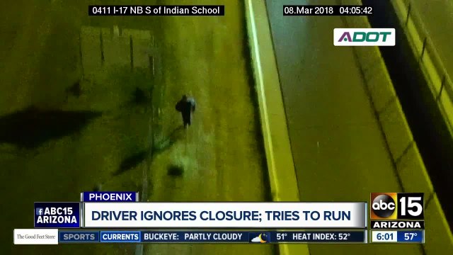 Man runs from DPS troopers after driving through I-17 closure