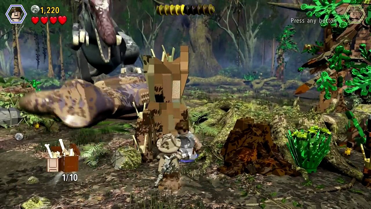 LEGO Jurassic World - 100% Level Guide #17 - The Spinosaurus (All 10 Minikits/Amber Brick)