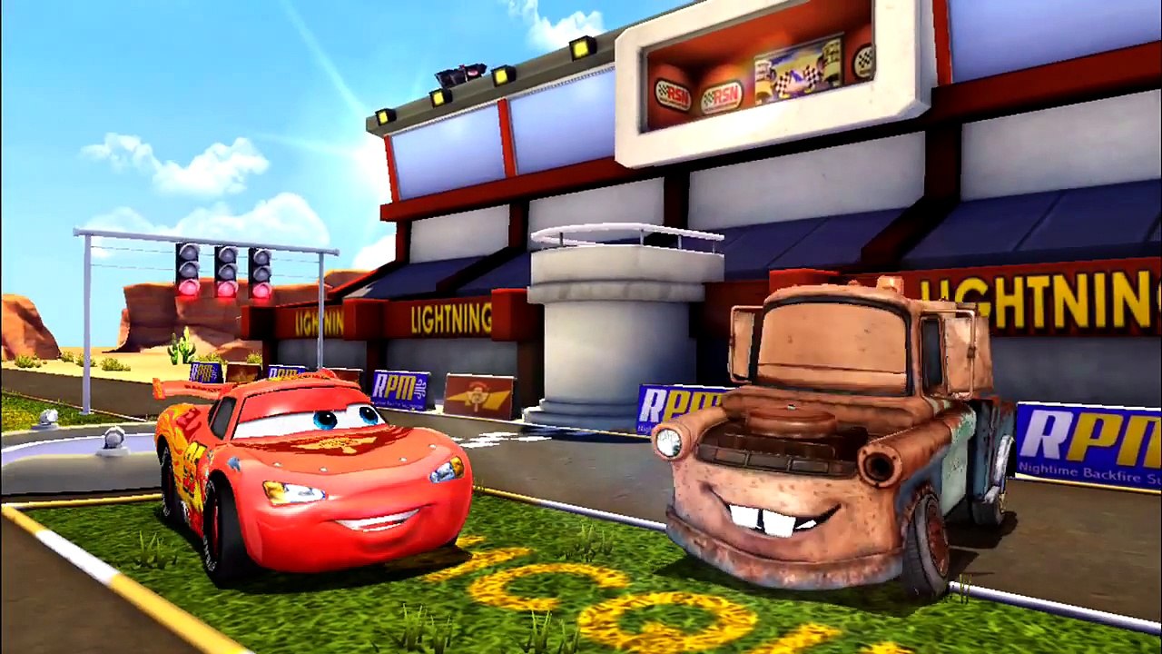 Disney Pixar Cars Lightning McQueen vs Tow Mater | Cars Fast as Lightning