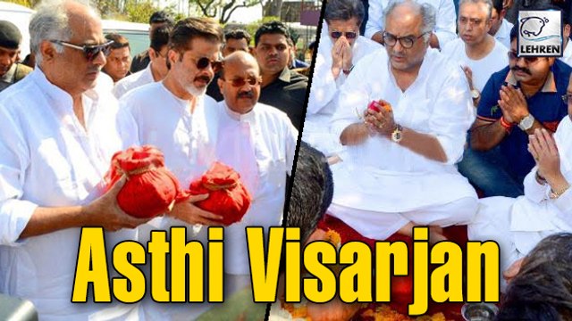 Boney Kapoor Performs Asthi Visarjan Of Sridevi With Anil Kapoor