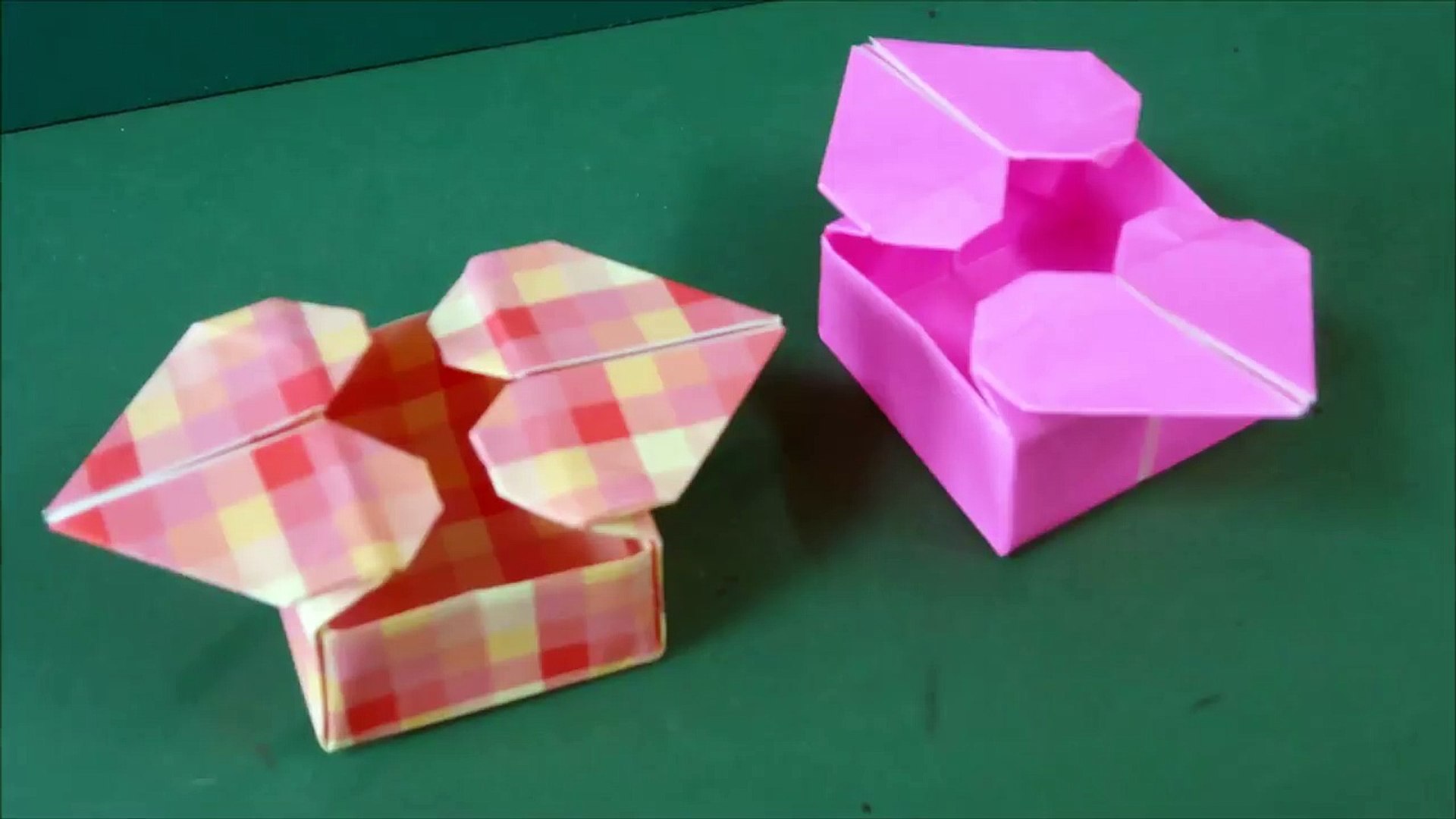 折り紙 ハートつきの箱 折り方heart Boxorigami Video Dailymotion