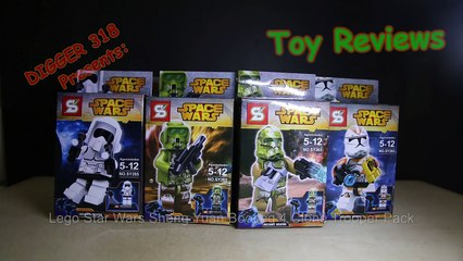 Lego Star Wars Sheng Yuan Bootleg 4 Clone Trooper Pack Review