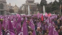Spaniards protest against gender discrimination