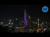 Light Projection on Bangkok Skyline