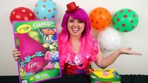 Coloring Trolls The Bergens GIANT Coloring Book Page Crayola Crayons | COLORING WITH KiMMi THE CLOWN