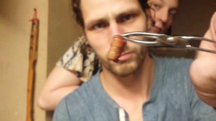 Ils retirent une enorme larve qui grossissait dans le cou de ce chaton