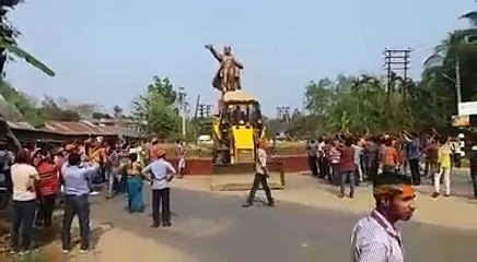 Demolition of Lenin statue in Tripura