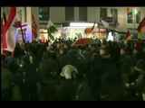 Demonstrators march against German rightwing