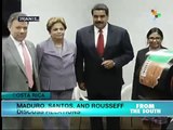 Rousseff, Maduro and Santos take a break from CELAC summit to catch up