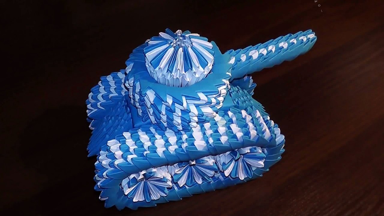 3D origami tank (panzer) tutorial (instruction)