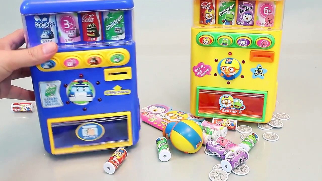 Toy Drink Vending Machine & Baby Doll Bath Time Toy Surprise Eggs Toys