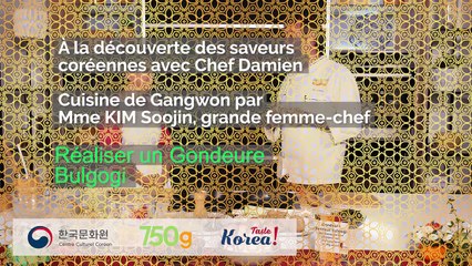 Chef Damien a reçu Mme Kim pour découvrir sa recette du Gondeure Bulgogi, un plat créé spécialement pour les JO d'hiver à Pyeongchang La recette complète :