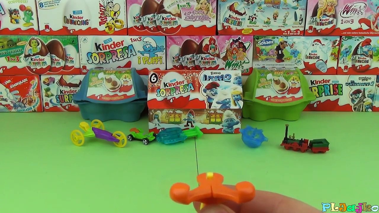 Jajka Niespodzianki Smerfy 2 Auta 11 eggs Kinder Joy + Niespodzianka Surprise new new
