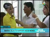 Brazil's Silva backs Aecio Neves in runoff election