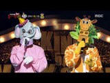 [King of masked singer] 복면가왕 - 'elephant'vs'giraffe'1round - Round and Round 20170219