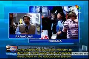 Paraguayan teachers and healthcare workers demand greater funding