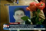 Relatives call for Colombian government to recognize their victims