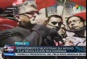 Dozens of Chilean students express solidarity with Venezuelan people