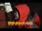 [ENG SUB] Dad! Where are you going? 아빠 어디가 - HOO, dramatic goodbye with mom 20141207
