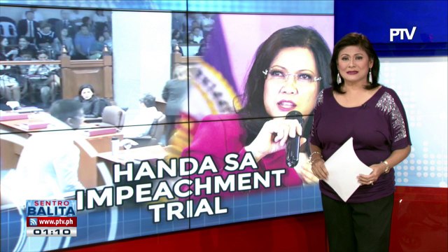 #SentroBalita: CJ Sereno, handang humarap sa impeachment court