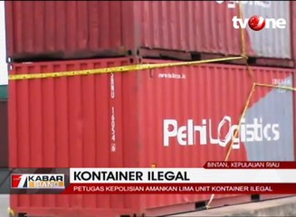 Petugas Amankan 5 Kontainer Ilegal di Bintan